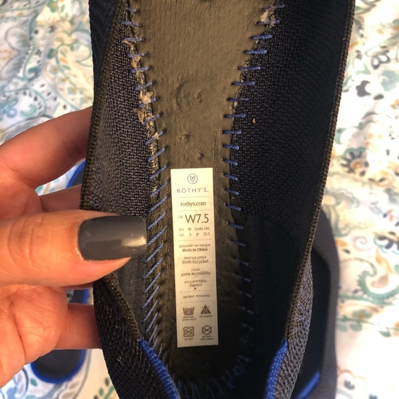 Rothy’s Midnight Metallic Herringbone flats - Picture 7 of 8